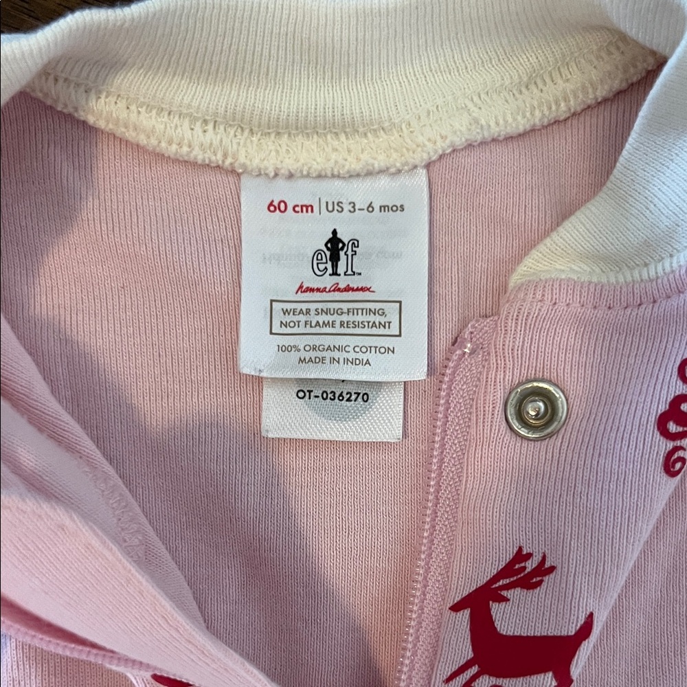 Hanna Andersson Baby Elf Pink One Piece Size 3-6 Months - Picture 2 of 5
